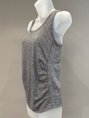 Women's Gray Sleeveless Racerback Maternity Tank Top